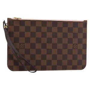 LOUIS VUITTON Damier Ebene Neverfull MM Pouch Accessory Pouch LV Auth 147456